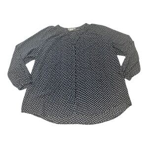 Boden Navy and White Patterned Blouse